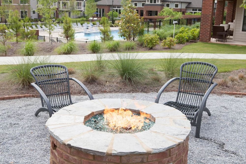 Outdoor firepit at Velo Verdae, Greenville, South Carolina