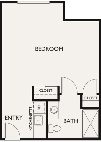 Assisted Living Studio at The Commons on Thornton in Stockton, California