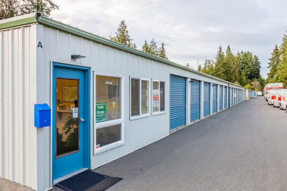 Entrance at Pacific Storage in Poulsbo, Washington.