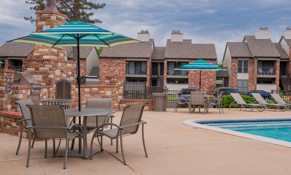 Pool at The Warrington Apartments in Oklahoma City, Oklahoma