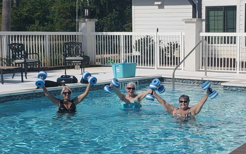 Residents enjoying pool at The Barclay at Santa Rosa Beach in Santa Rosa Beach, Florida