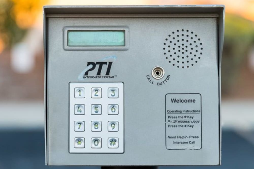 Keypad at Ventana Ranch Self Storage in Albuquerque, New Mexico.