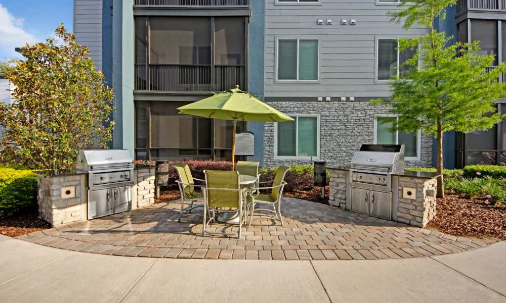 The Courtney at Lake Shadow offers a community BBQ grill in Orlando, Florida