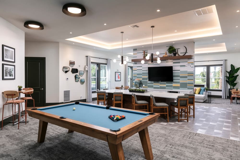 sports lounge at Integra Crossings in Sanford, Florida