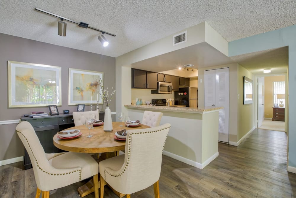 Dining room at Village Place Apartment Homes in West Palm Beach, Florida