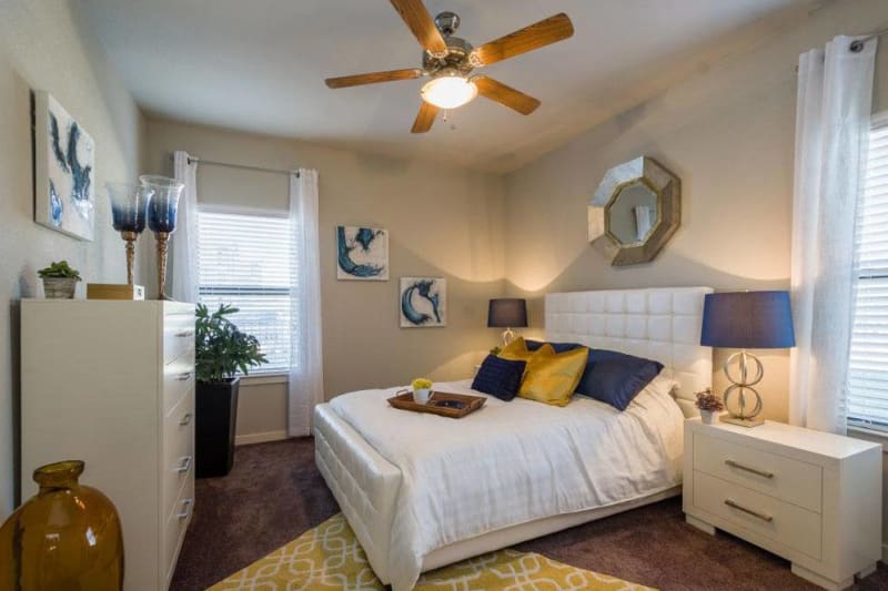 Main bedroom with tons of natural light and big windows at Verandas at Alamo Ranch in San Antonio, Texas