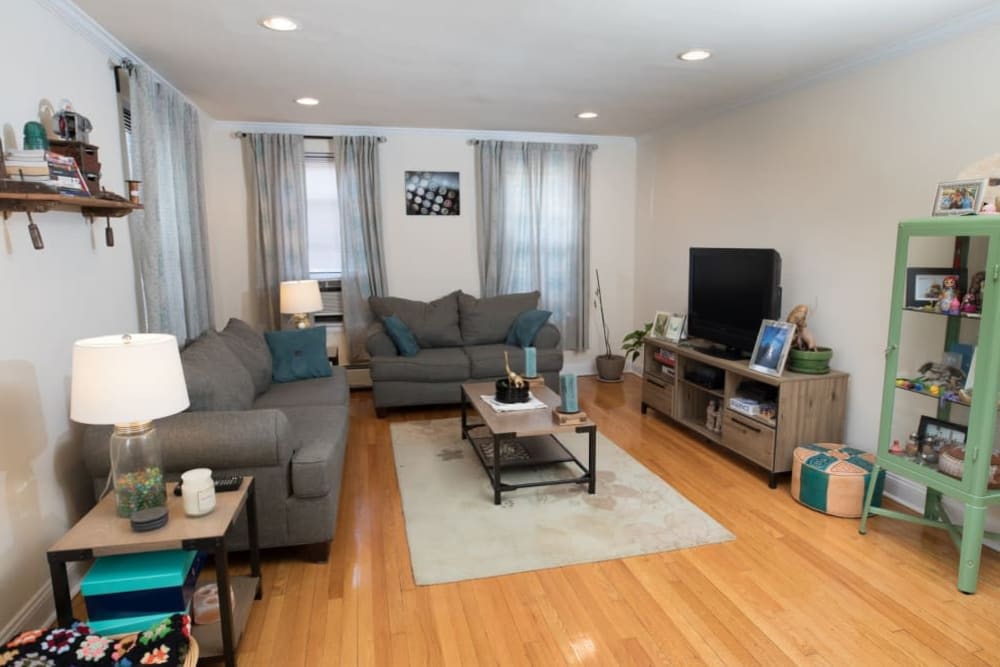 Living room at Englewood Village in Englewood, New Jersey