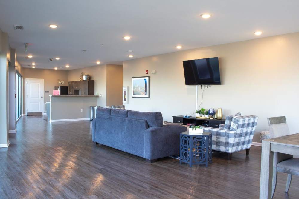 Living area in the community room at Adair Court in Atlanta, Georgia