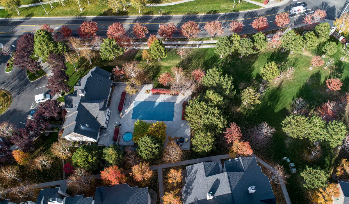 Birdseye view of the pool at La Serena at Hansen Park in Kennewick, Washington