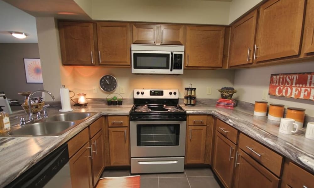 Kitchen at The Icon at Lubbock in Lubbock, Texas