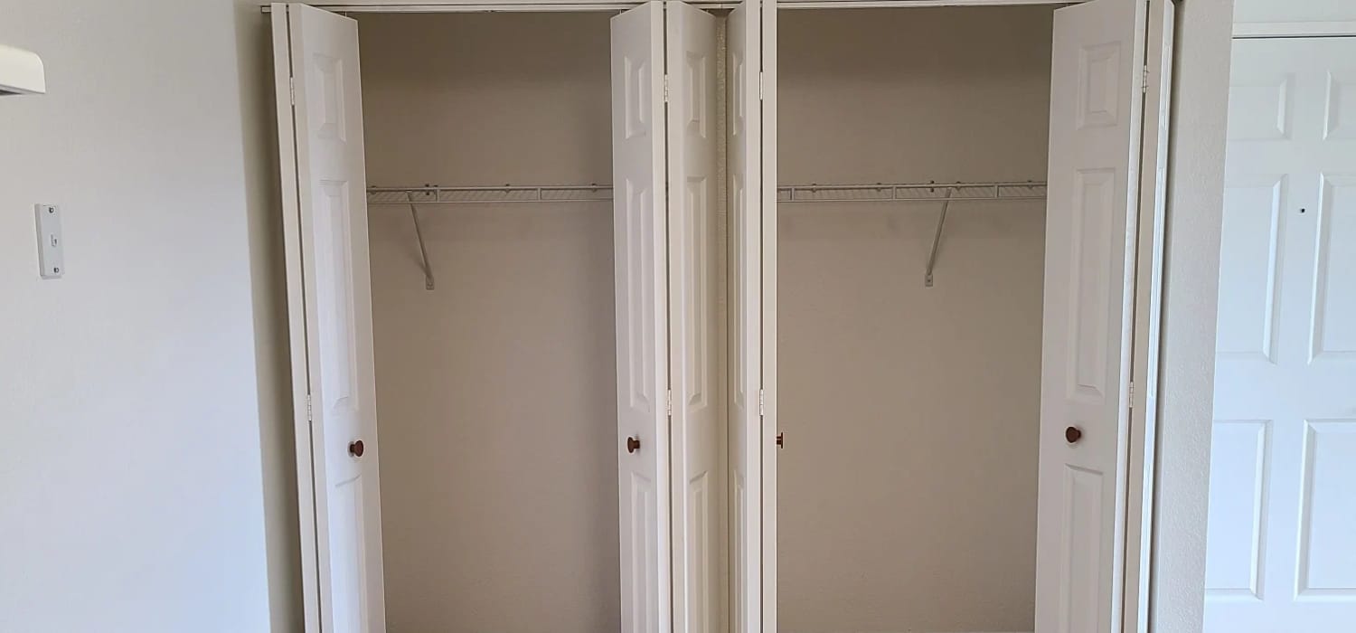 Walk-in closet at Manistique Lakeview in Manistique, Michigan