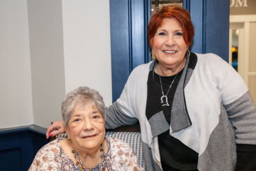 Resident and caregiver at The Pinnacle in Plymouth Meeting, Pennsylvania