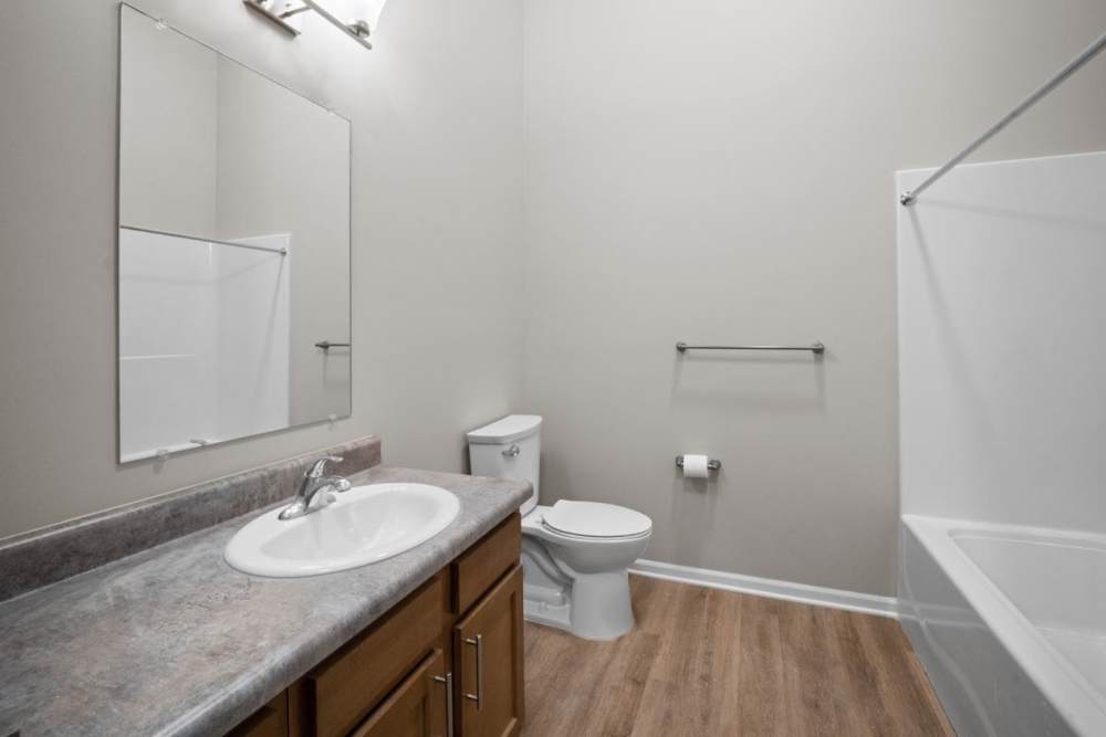 Bathroom at Washington Greene in Charleston, West Virginia