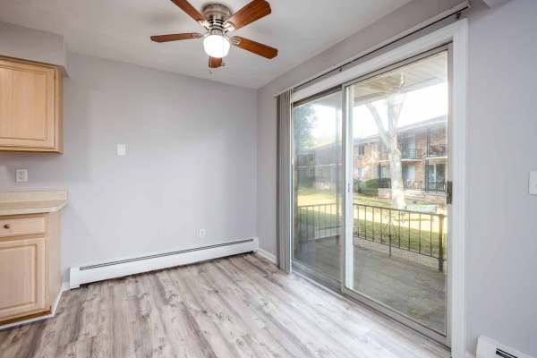 Attached private patio  at Eastway Manor Apartments in Webster, New York