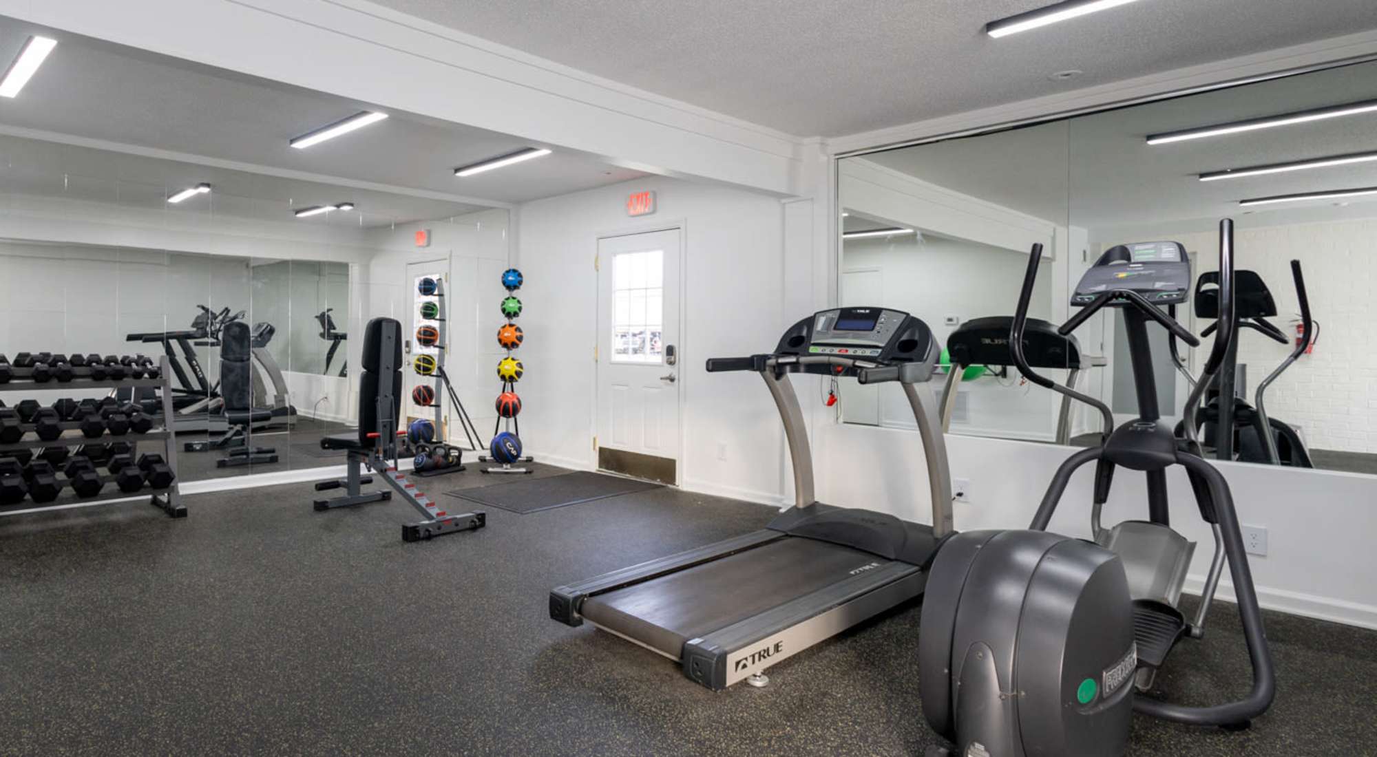 Fitness center at The Sycamores in Indianapolis, Indiana 