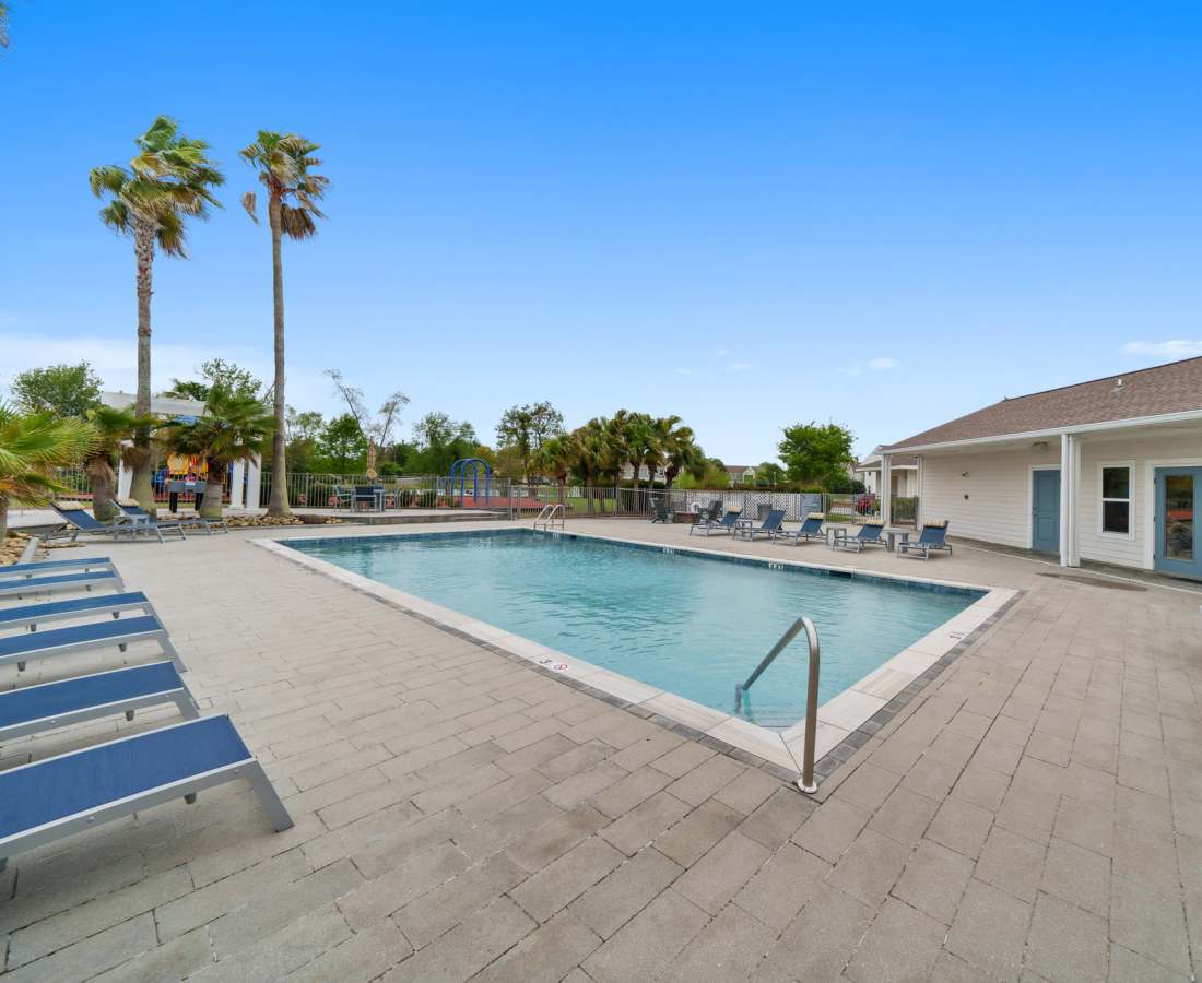 Community swimming pool at Stanford Pointe in Panama City,Florida
