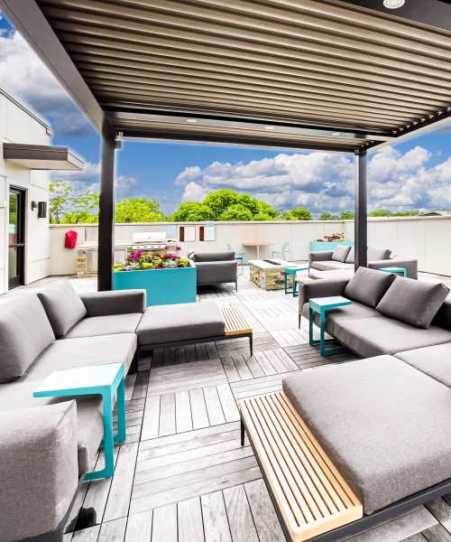 Building rooftop at The Marling in Madison, Wisconsin