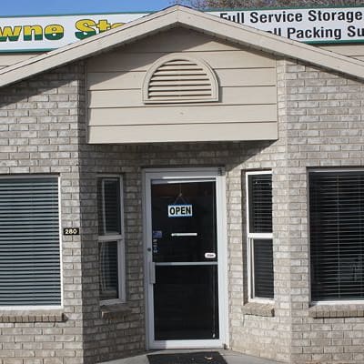 The front door at Towne Storage - Clearfield in Clearfield, Utah