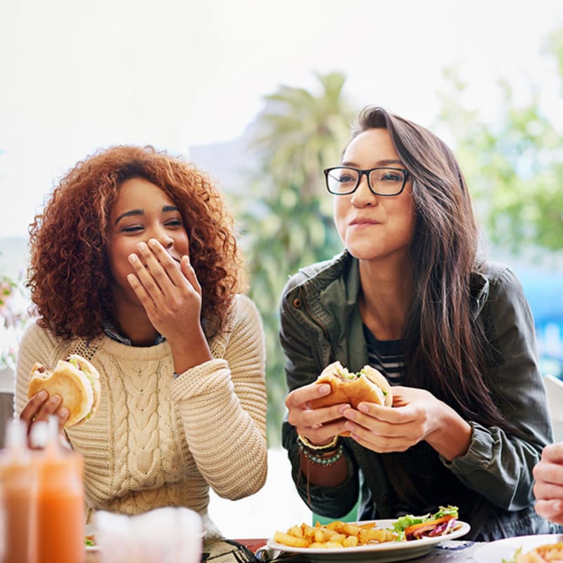 Residents enjoying lunch at a near by restaurant at Senita on Cave Creek in Phoenix, Arizona