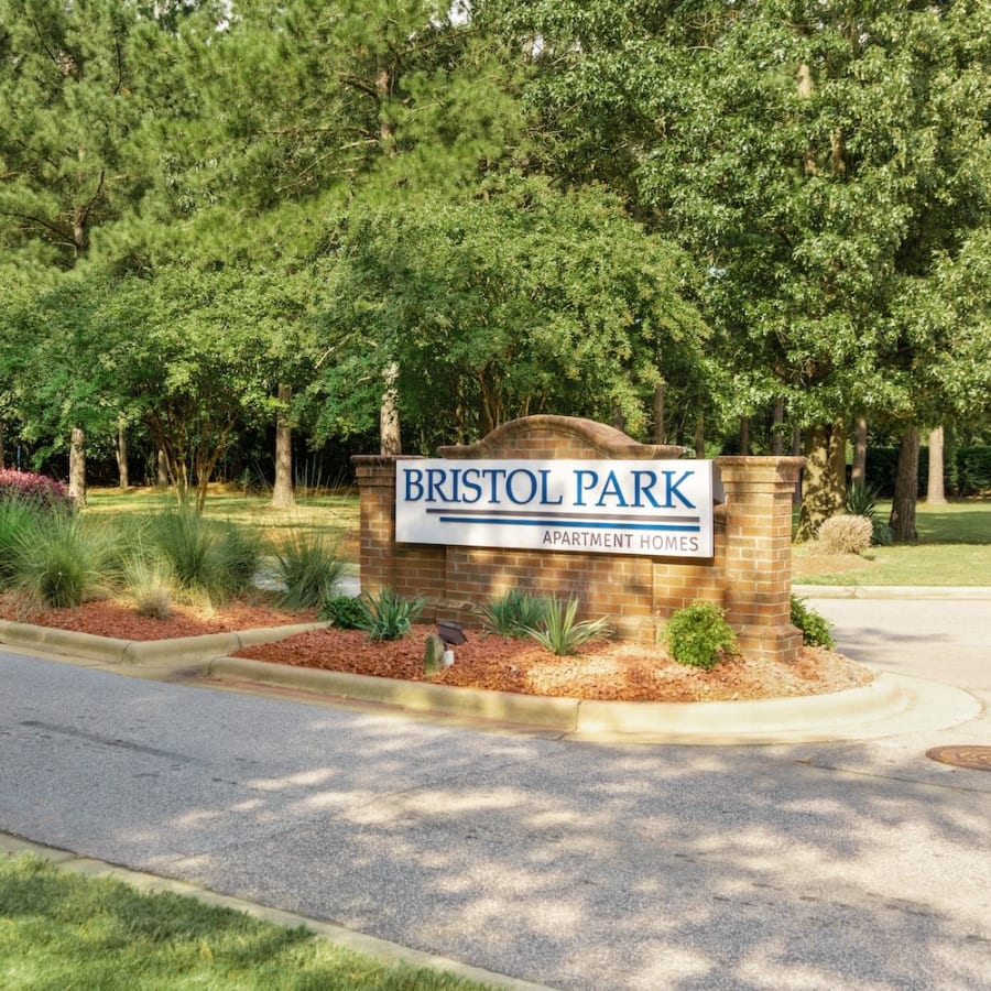 signage outside at Bristol Park in Fayetteville, North Carolina