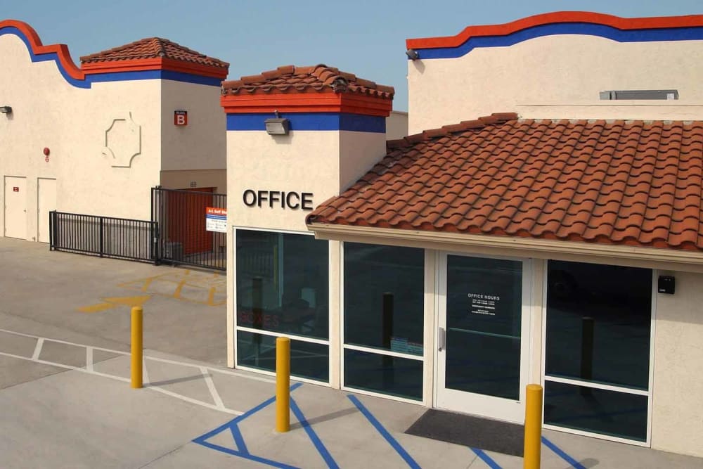 The front entrance to A-1 Self Storage in El Cajon, California
