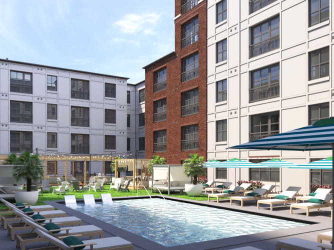 Spacious pool at 511 Meeting in Charleston, South Carolina
