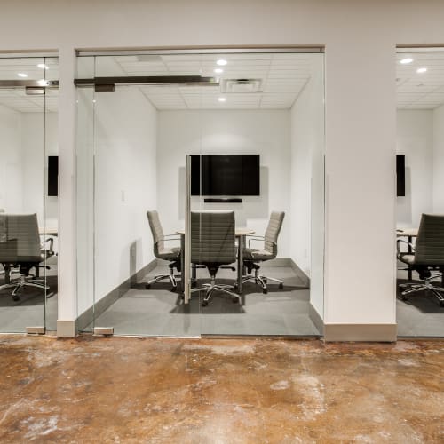 Private work stations at The Drakestone in Dallas, Texas