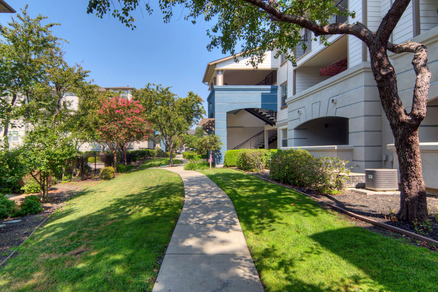 Walking trail at Park Hacienda Apartments in Pleasanton, California