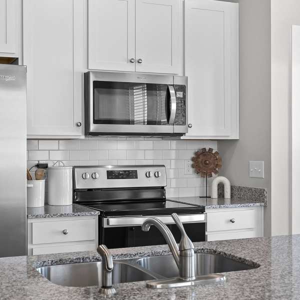 Stainless steel refrigerator and stove at Chamberlain Pines in Summerville, South Carolina