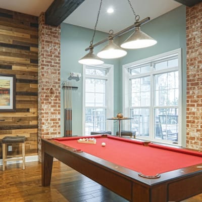 Billiards table in clubhouse at La Maison Of Saraland in Saraland, Alabama