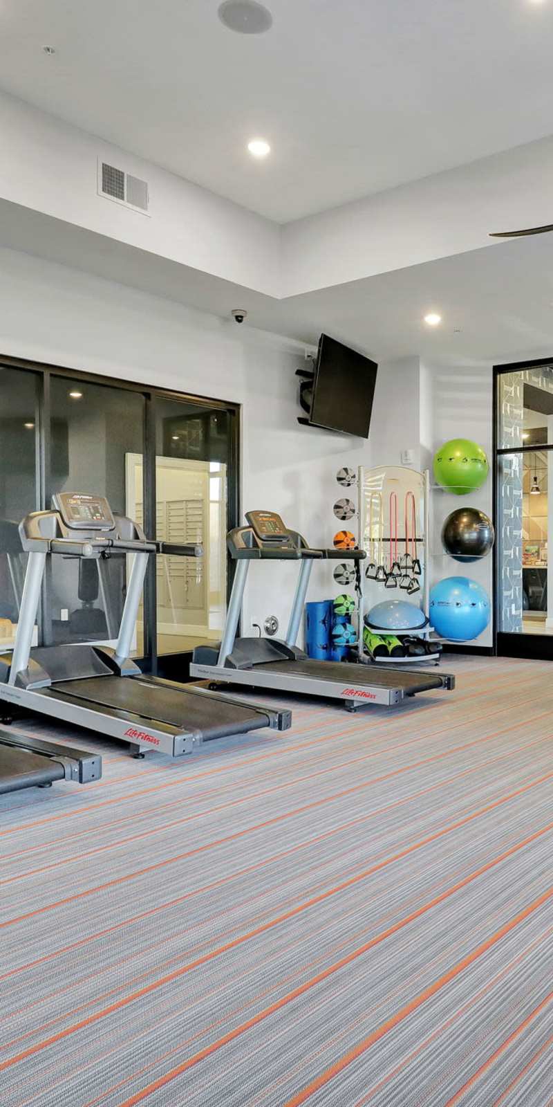 Clubhouse with lounge seating at Gateway Lofts in Lansing, Michigan