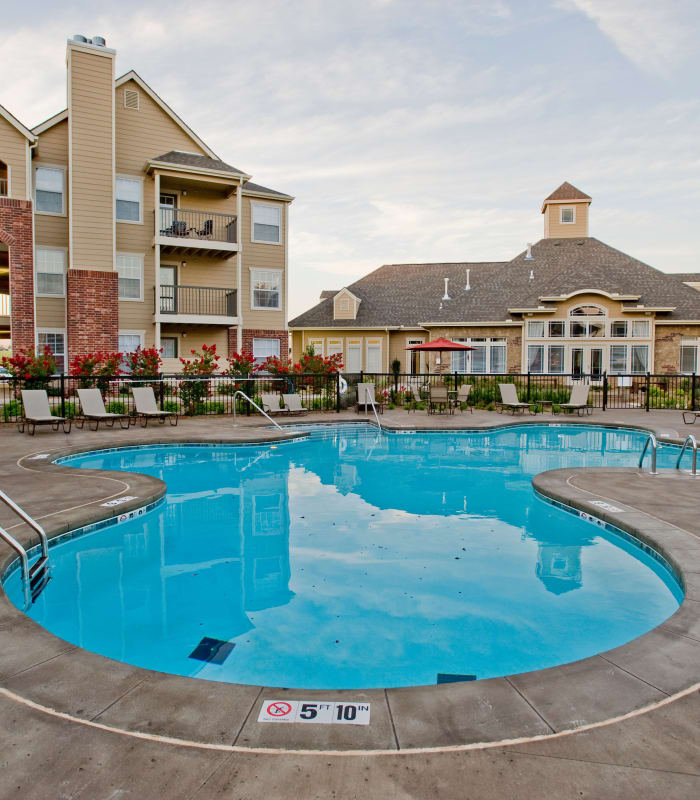 Large swimming pool at The Park on Westpointe in Yukon, Oklahoma