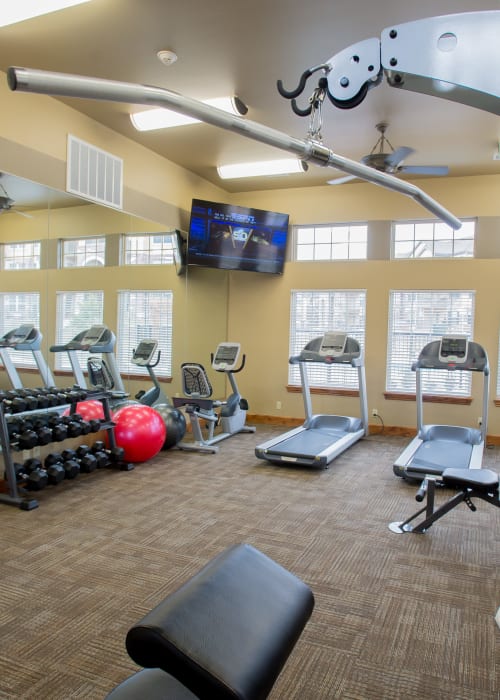 Gym at Portofino Apartments in Wichita, Kansas