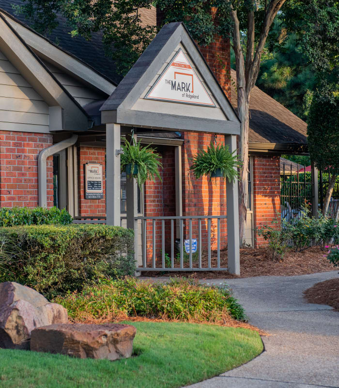 Front entrance of The Mark Apartments in Ridgeland, Mississippi