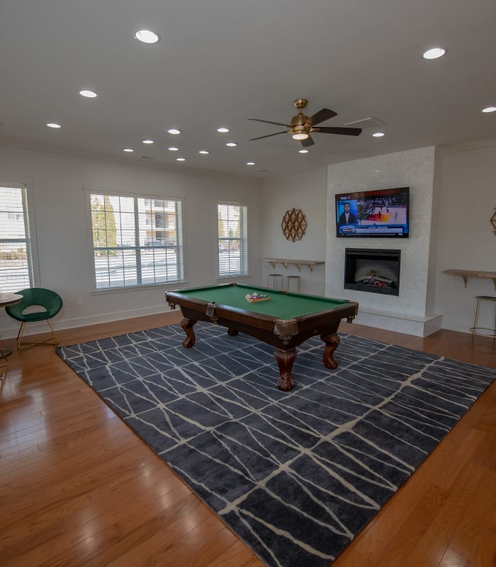 Clubhouse pool table at Lexington Park Apartment Homes in North Little Rock, Arkansas