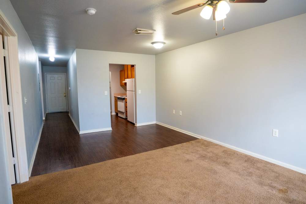 Living area with access to kitchen at Hillside in Minden. LA
