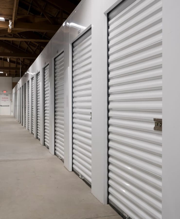 Indoor self storage units at StorQuest Express Self Service Storage in Sonora, California