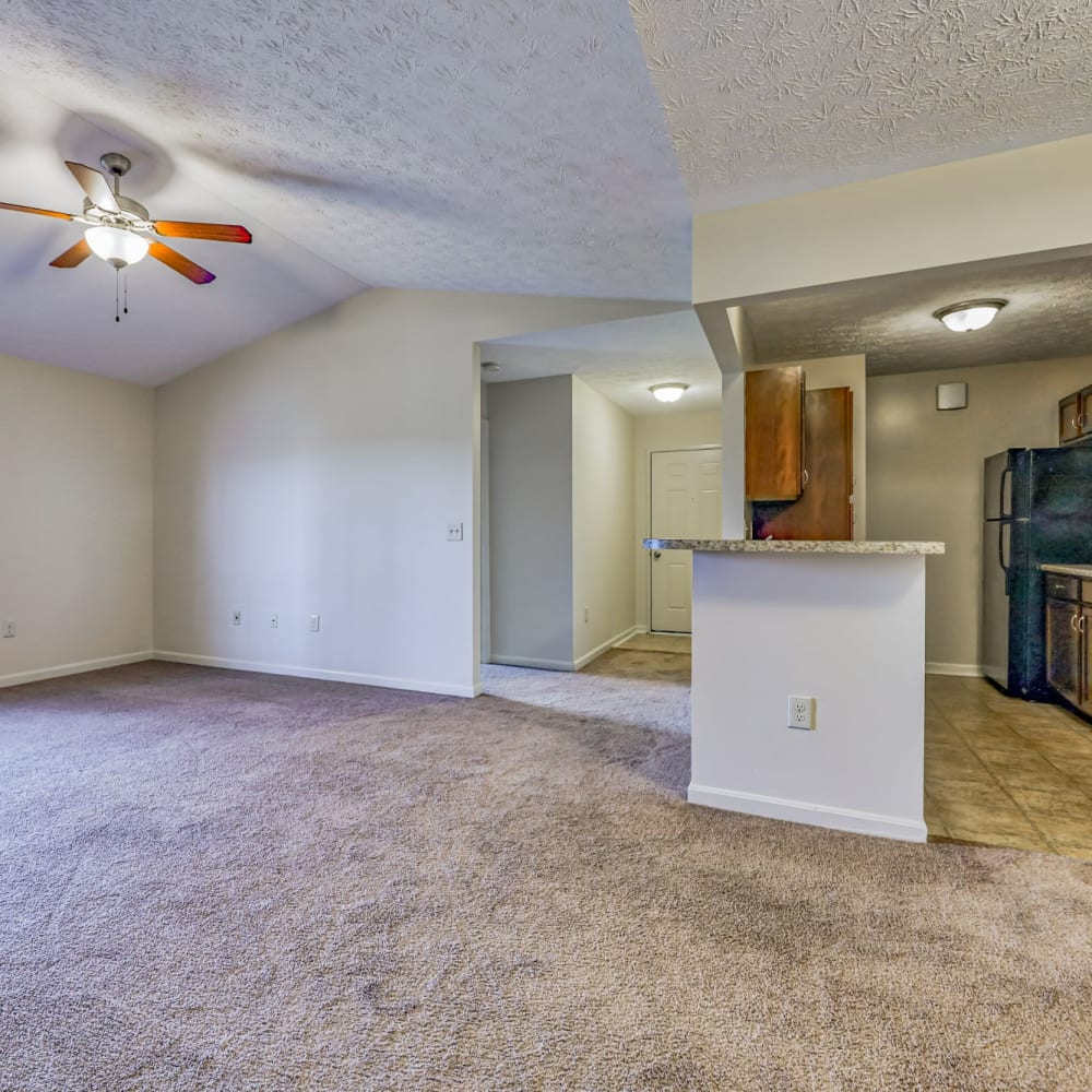 Spacious apartment with ceiling fan at Independence Oaks, Independence, Kentucky