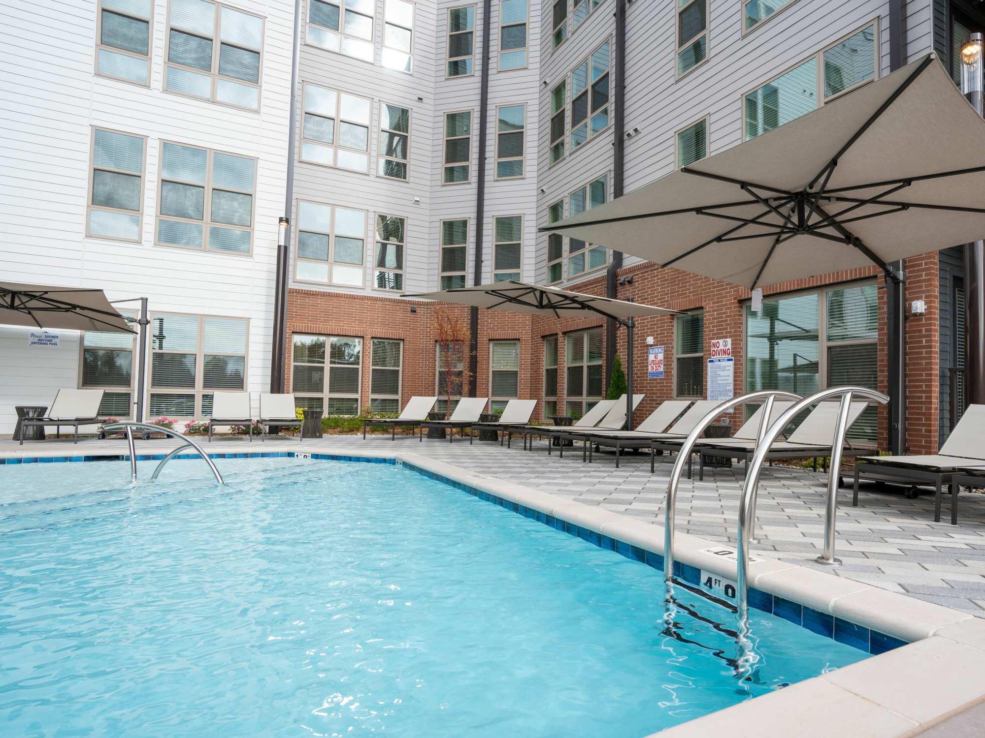 Swimming pool at Terrazzo in Durham, North Carolina