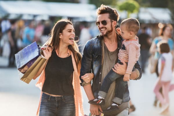 Family shopping near Springhouse Townhomes in Allentown, Pennsylvania