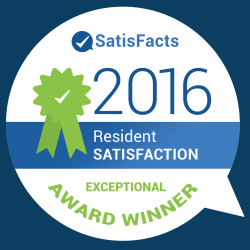 ComCapp in San Antonio, Texas was a Satisfacts Resident Satisfaction Exceptional Award Winner in 2016