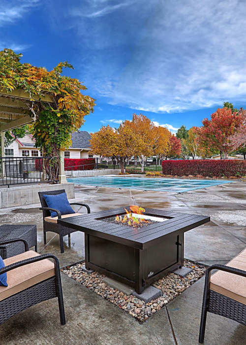 Outdoor fire pit at La Serena at Hansen Park in Kennewick, Washington