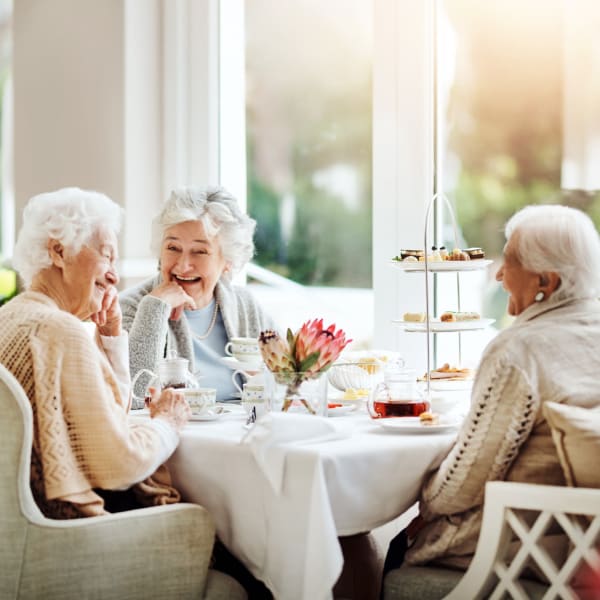 Women dining at The Atrium at Carmichael in Carmichael, California.
