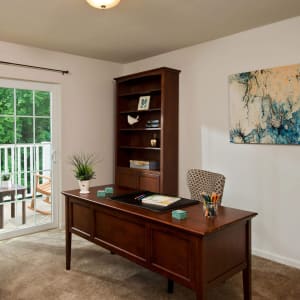 Spacious luxury den at Glenmont Abbey Village in Glenmont, New York.