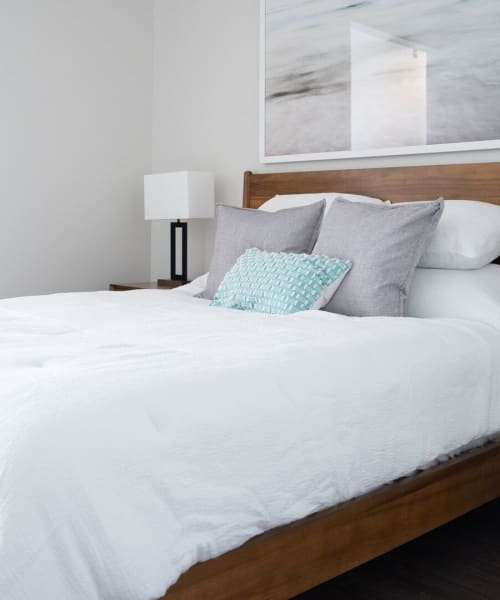 Bedroom at Studio Park Lofts & Tower in Grand Rapids, Michigan