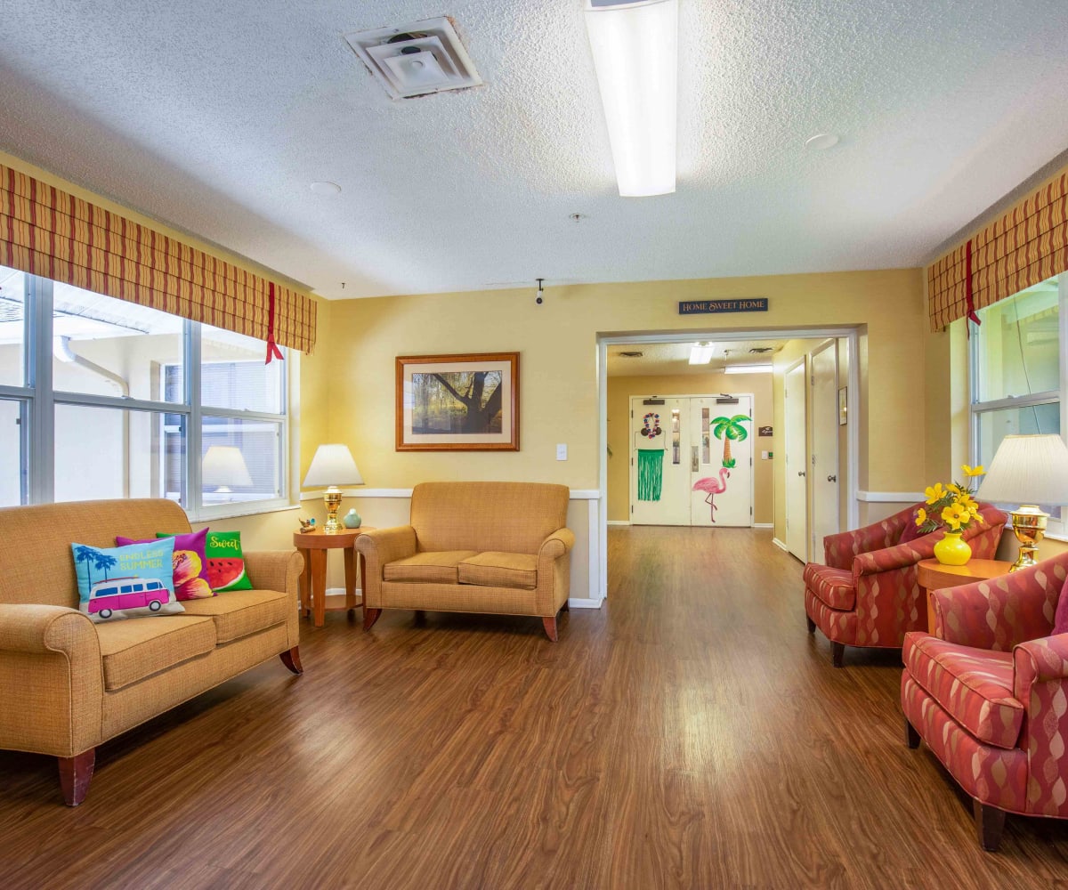 Open living area at Sun City Senior Living in Ruskin, Florida