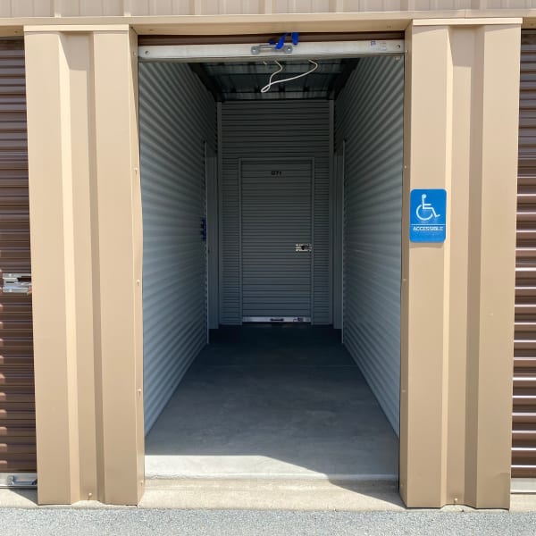 Handicap accessible storage unit at StorQuest Self Storage in Palm Springs, California