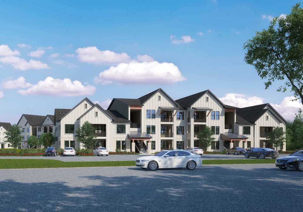Exterior view of an apartments at Silo Creek Apartments in Lafayette, Louisiana