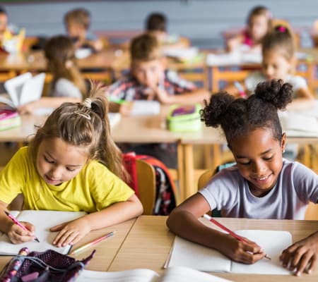 Children at school near Villa Palms Apartment Homes in Livermore, California