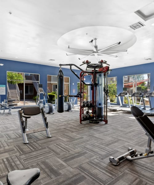 Fitness center at Volta on Broadway in Tempe, Arizona